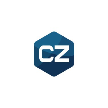 İlk harf Cz Logo tasarım şablonu