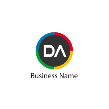 İlk Harf DA Logo Şablonu Tasarımı