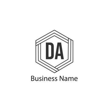 İlk Harf DA Logo Şablonu Tasarımı