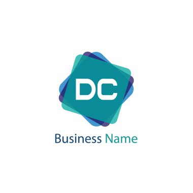 İlk harf Dc Logo tasarım şablonu