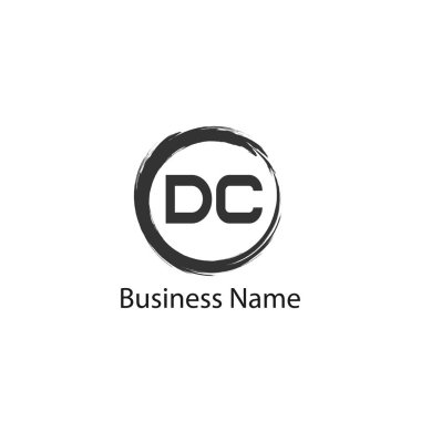 İlk harf Dc Logo tasarım şablonu