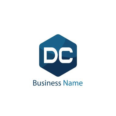 İlk harf Dc Logo tasarım şablonu