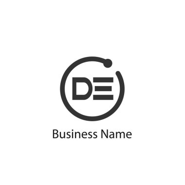 İlk harf De Logo tasarım şablonu