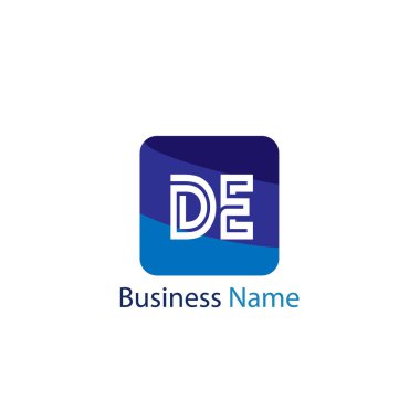 İlk harf De Logo tasarım şablonu
