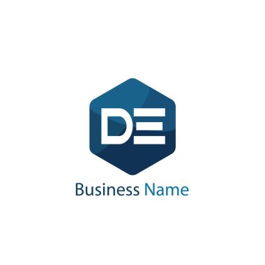 İlk harf De Logo tasarım şablonu