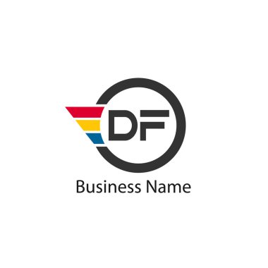 İlk Harf DF Logo Şablonu Tasarımı