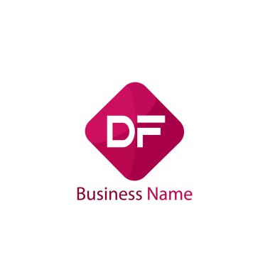İlk Harf DF Logo Şablonu Tasarımı