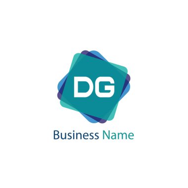 İlk harf Dg Logo tasarım şablonu