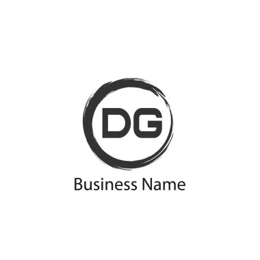İlk harf Dg Logo tasarım şablonu