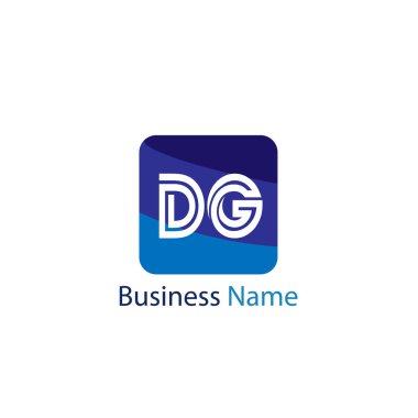 İlk harf Dg Logo tasarım şablonu