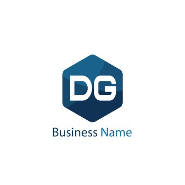 İlk harf Dg Logo tasarım şablonu