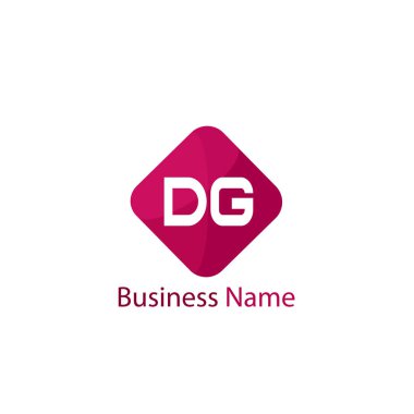 İlk harf Dg Logo tasarım şablonu
