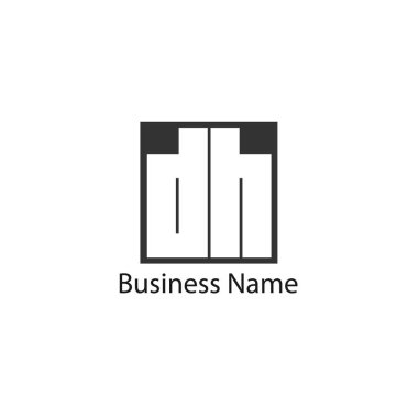 İlk harf Dh Logo tasarım şablonu