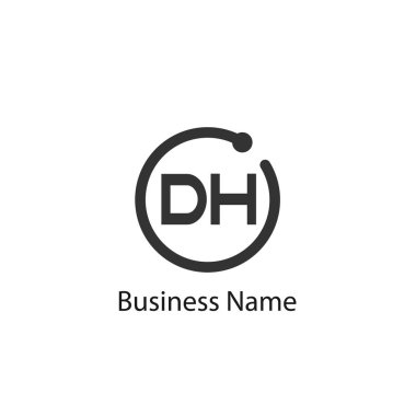 İlk harf Dh Logo tasarım şablonu
