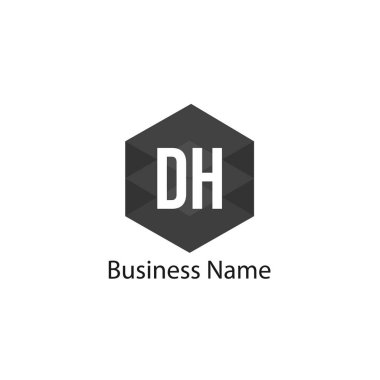 İlk harf Dh Logo tasarım şablonu