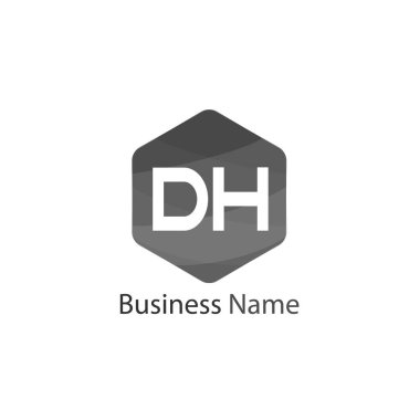 İlk harf Dh Logo tasarım şablonu