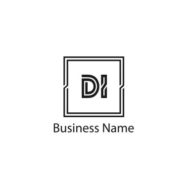 İlk harf Di Logo tasarım şablonu