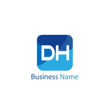 İlk harf Dh Logo tasarım şablonu