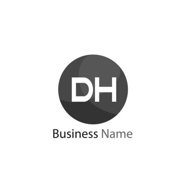 İlk harf Dh Logo tasarım şablonu