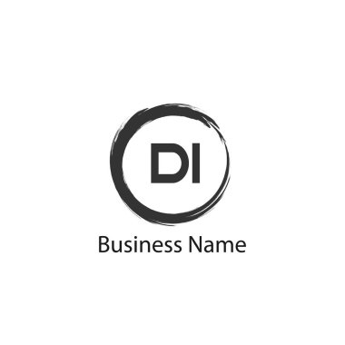 İlk harf Di Logo tasarım şablonu