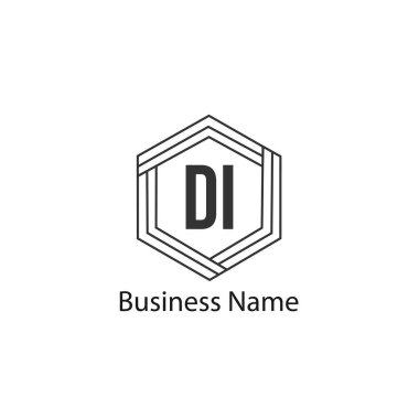 İlk harf Di Logo tasarım şablonu