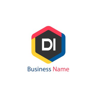 İlk harf Di Logo tasarım şablonu