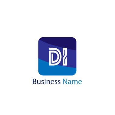 İlk harf Di Logo tasarım şablonu