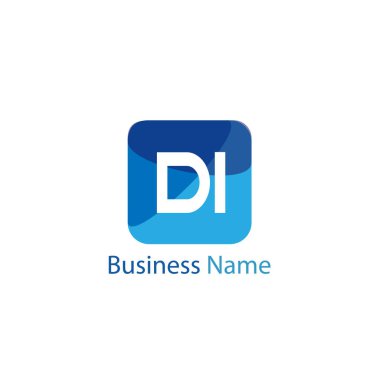 İlk harf Di Logo tasarım şablonu