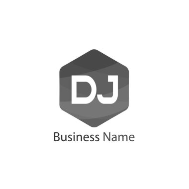 İlk harf Dj Logo tasarım şablonu
