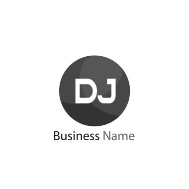 İlk harf Dj Logo tasarım şablonu