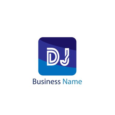 İlk harf Dj Logo tasarım şablonu