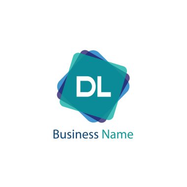 İlk harf Dl Logo tasarım şablonu