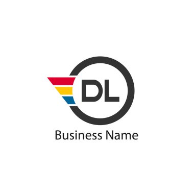 İlk harf Dl Logo tasarım şablonu