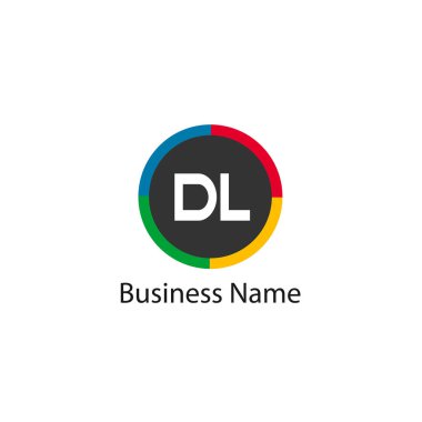 İlk harf Dl Logo tasarım şablonu
