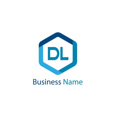 İlk harf Dl Logo tasarım şablonu