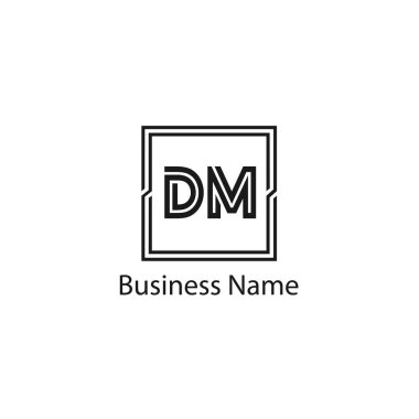 İlk Harf DM Logo Şablonu Tasarımı