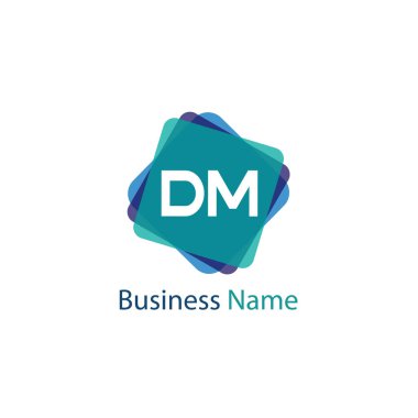 İlk Harf DM Logo Şablonu Tasarımı