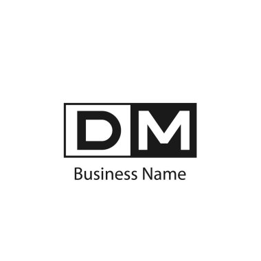 İlk Harf DM Logo Şablonu Tasarımı