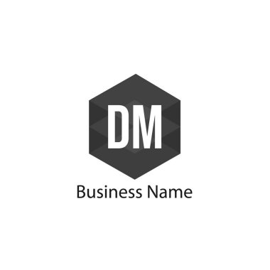 İlk Harf DM Logo Şablonu Tasarımı