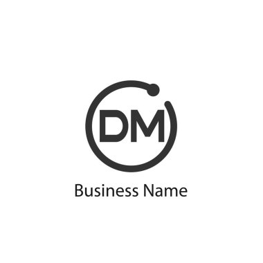 İlk Harf DM Logo Şablonu Tasarımı