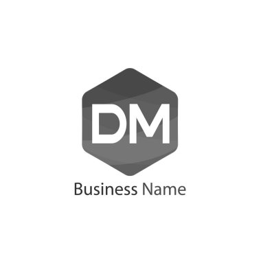 İlk Harf DM Logo Şablonu Tasarımı
