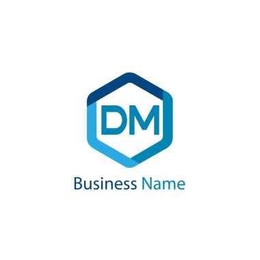 İlk Harf DM Logo Şablonu Tasarımı