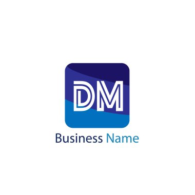 İlk Harf DM Logo Şablonu Tasarımı