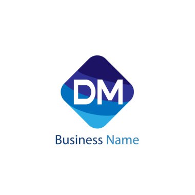 İlk Harf DM Logo Şablonu Tasarımı