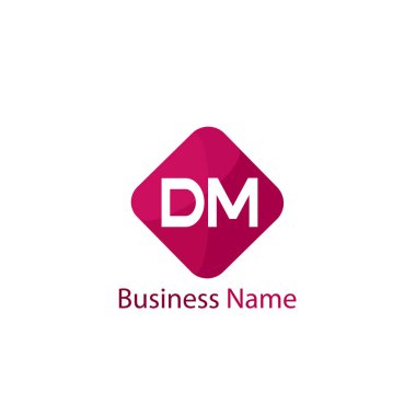 İlk Harf DM Logo Şablonu Tasarımı