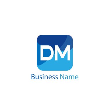 İlk Harf DM Logo Şablonu Tasarımı