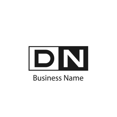 İlk harf Dn Logo tasarım şablonu