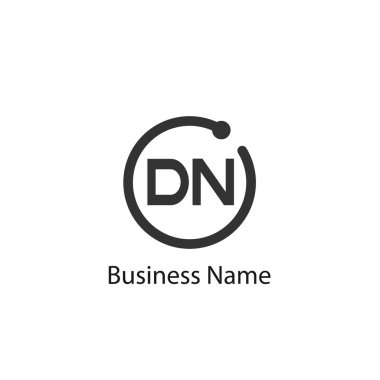 İlk harf Dn Logo tasarım şablonu