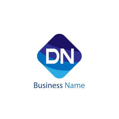 İlk harf Dn Logo tasarım şablonu