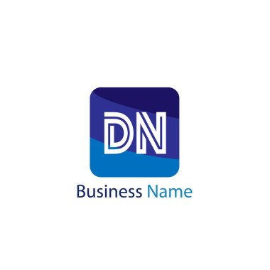 İlk harf Dn Logo tasarım şablonu
